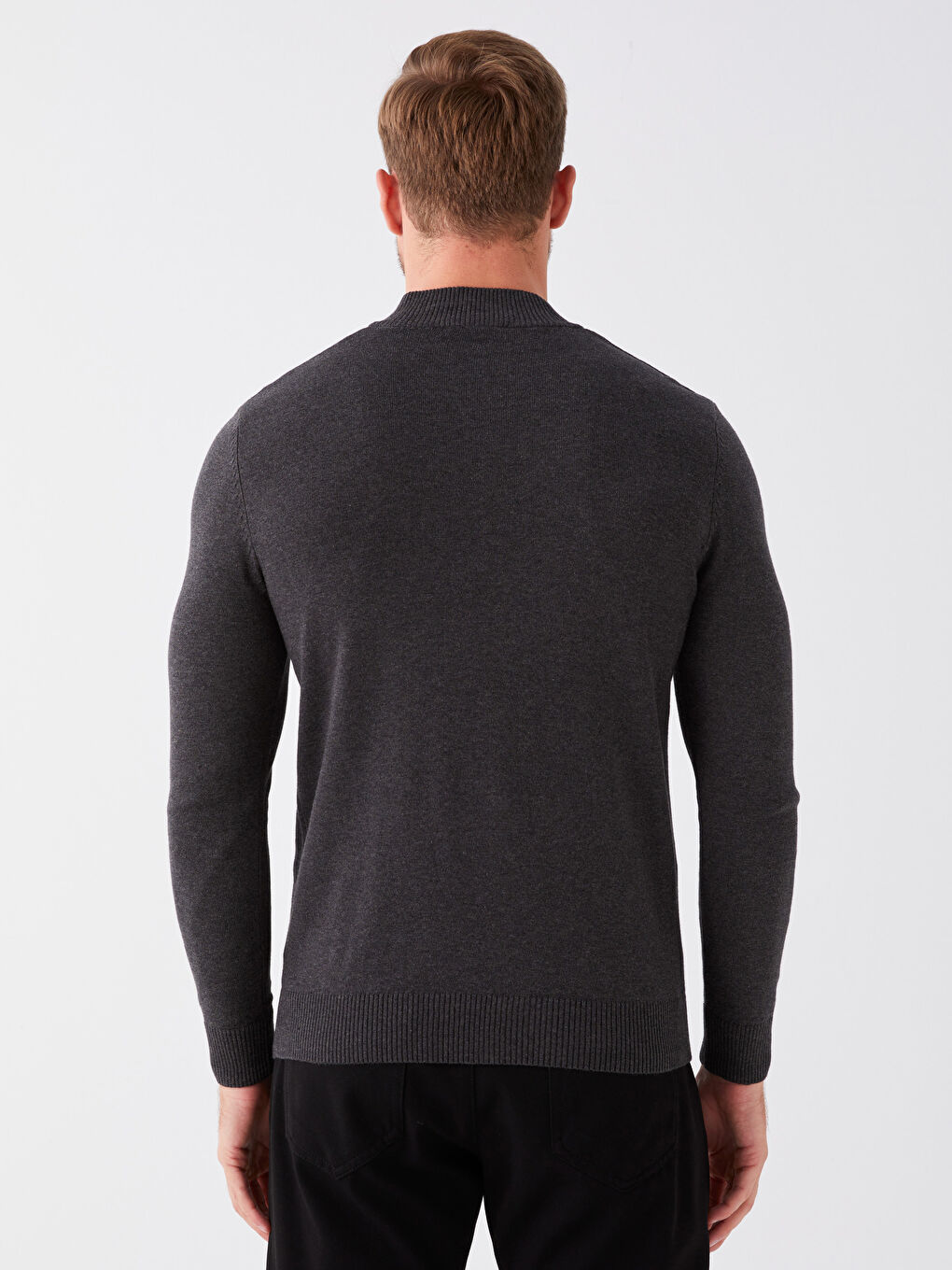 LCWAIKIKI Classic Funnel Neck Long Sleeve Men's Knitwear Sweater -W3AE68Z8-L8N