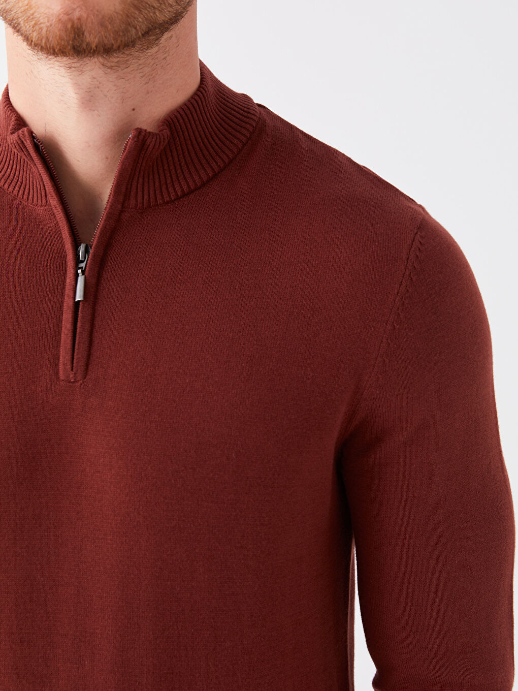 LCWAIKIKI Classic Funnel Neck Long Sleeve Men's Knitwear Sweater -W3AE68Z8-VE5