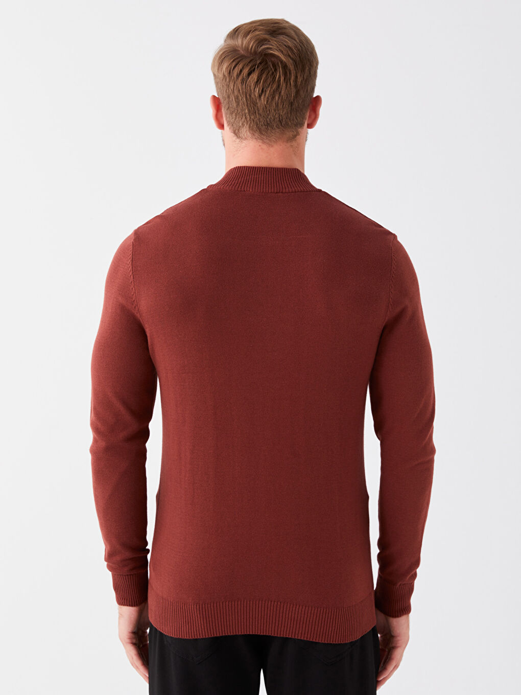 LCWAIKIKI Classic Funnel Neck Long Sleeve Men's Knitwear Sweater -W3AE68Z8-VE5