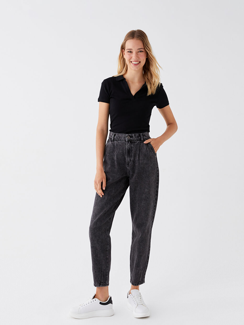 LCW Jeans Jean Slouchy Taille Haute Pour Femmes -W3AE87Z8-GRD