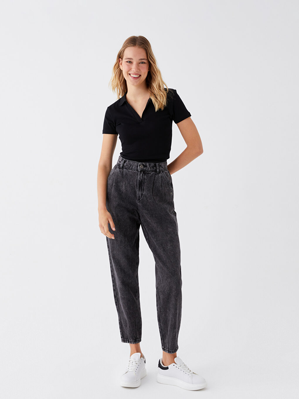 LCW Jeans Jean Slouchy Taille Haute Pour Femmes -W3AE87Z8-GRD