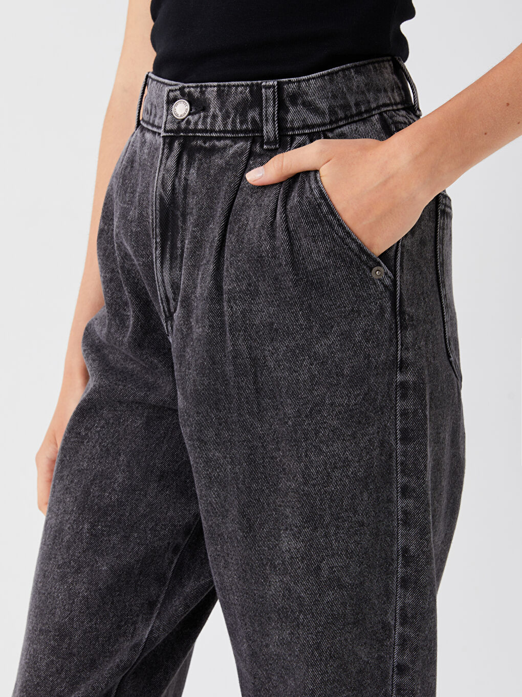 LCW Jeans Jean Slouchy Taille Haute Pour Femmes -W3AE87Z8-GRD