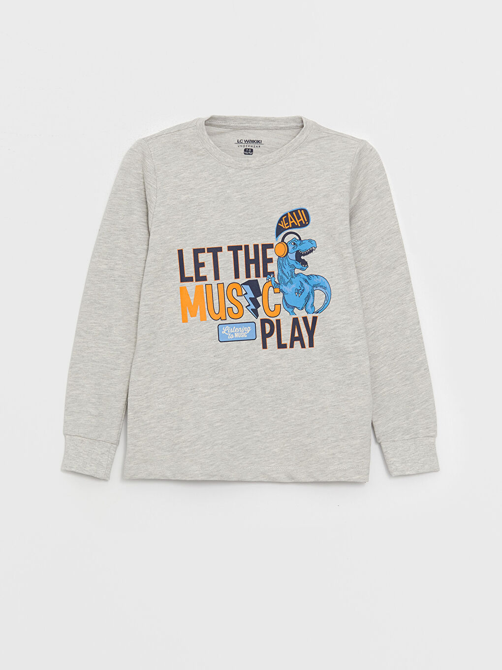 Set de Pijama pentru Băieți cu Mânecă Lungă și Imprimeu cu Guler Rotund-1