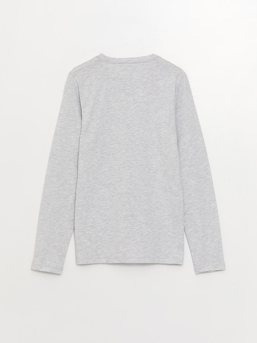 Gri Bisiklet Yaka Uzun Kollu Erkek Atlet-6