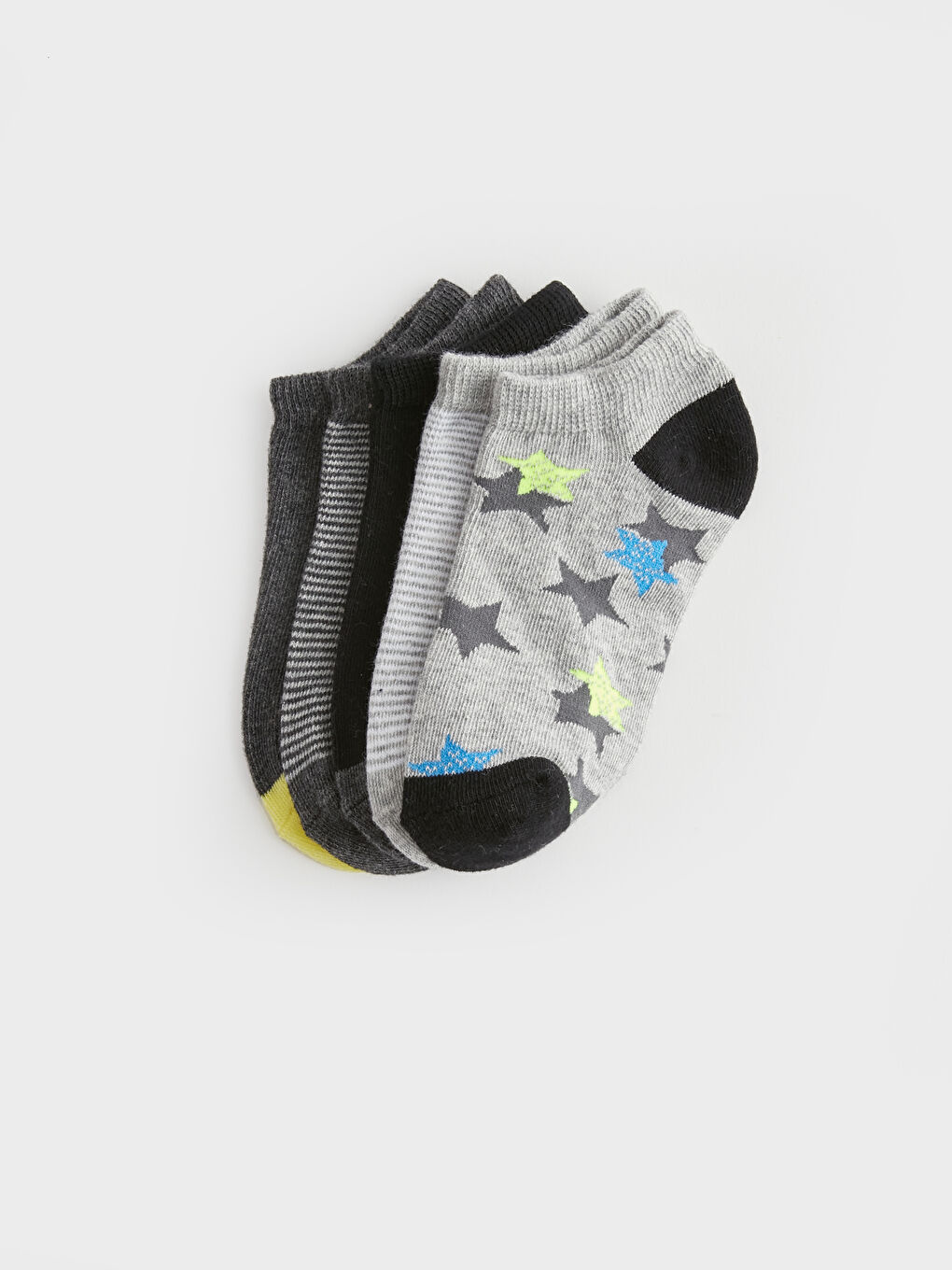 Patterned Boys Trainer Socks 5 Pack-1