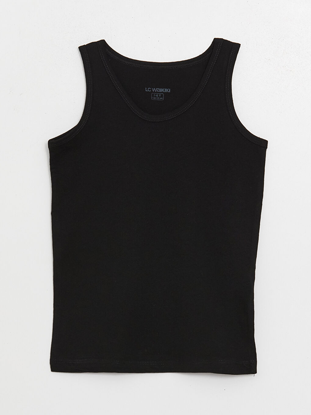 Siyah Bisiklet Yaka Basic Erkek Çocuk Atlet 2'li-1