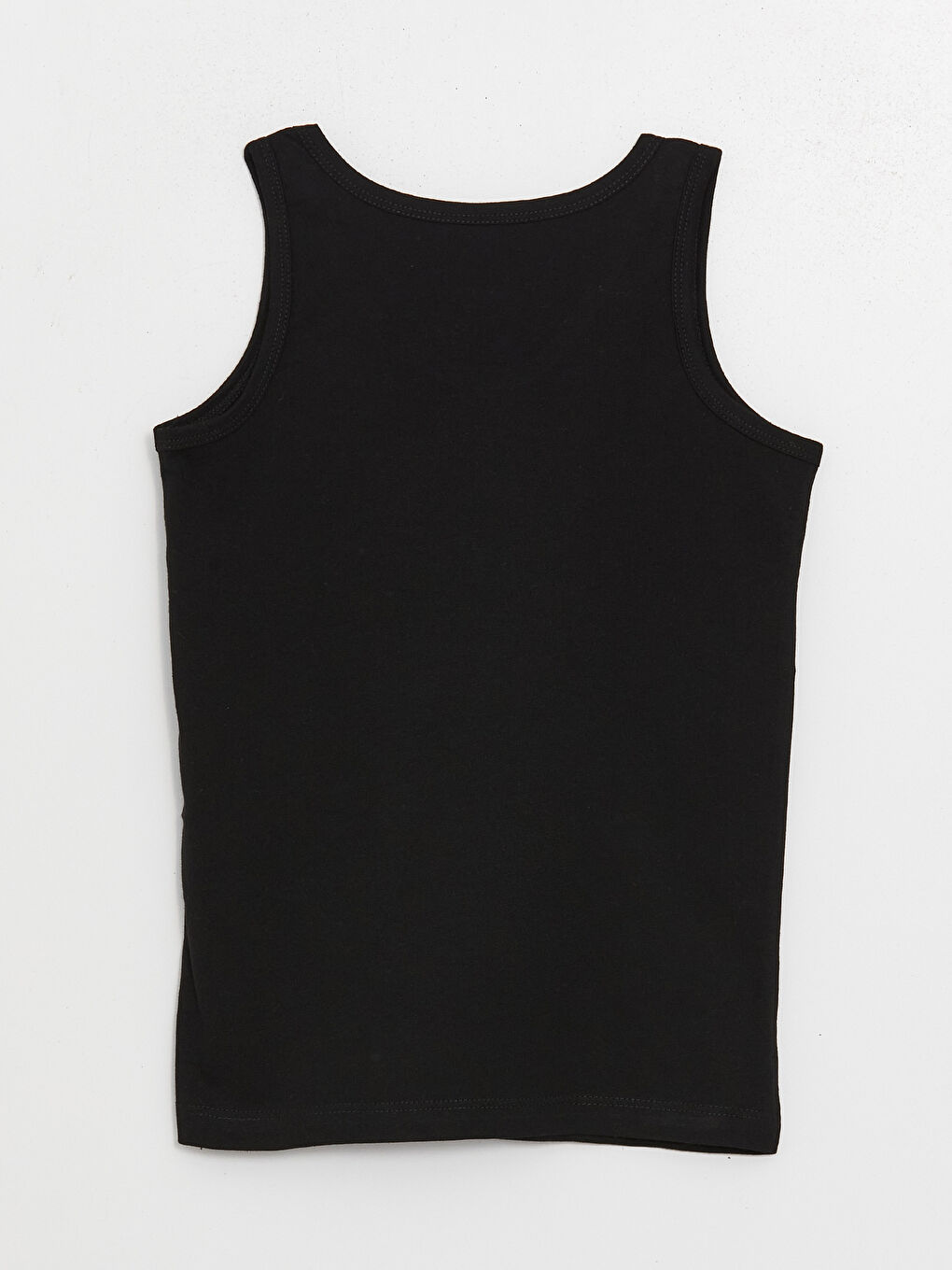 Siyah Bisiklet Yaka Basic Erkek Çocuk Atlet 2'li-2