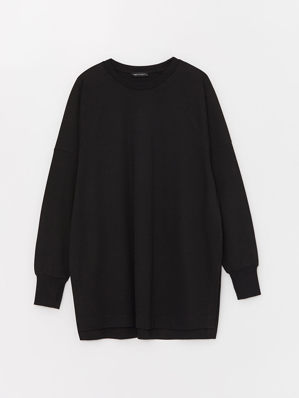 LCW Modest Crew Neck Plain Long Sleeve Oversize Women's Tunic -W3AG73Z8-RQL