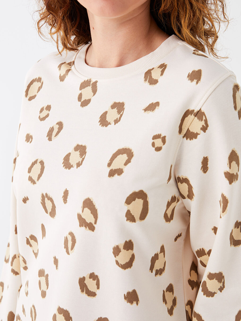Patterned Oversize Women's Sweatshirt Tunic -W3AG86Z8-LQX