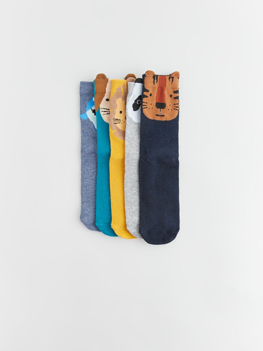 Karışık Desenli Erkek Çocuk Soket Çorap 5'li-1