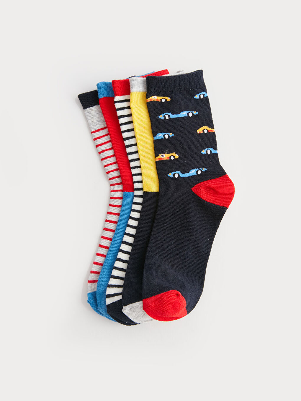 Patterned Boys' Ankle Socks 5 Pack-1