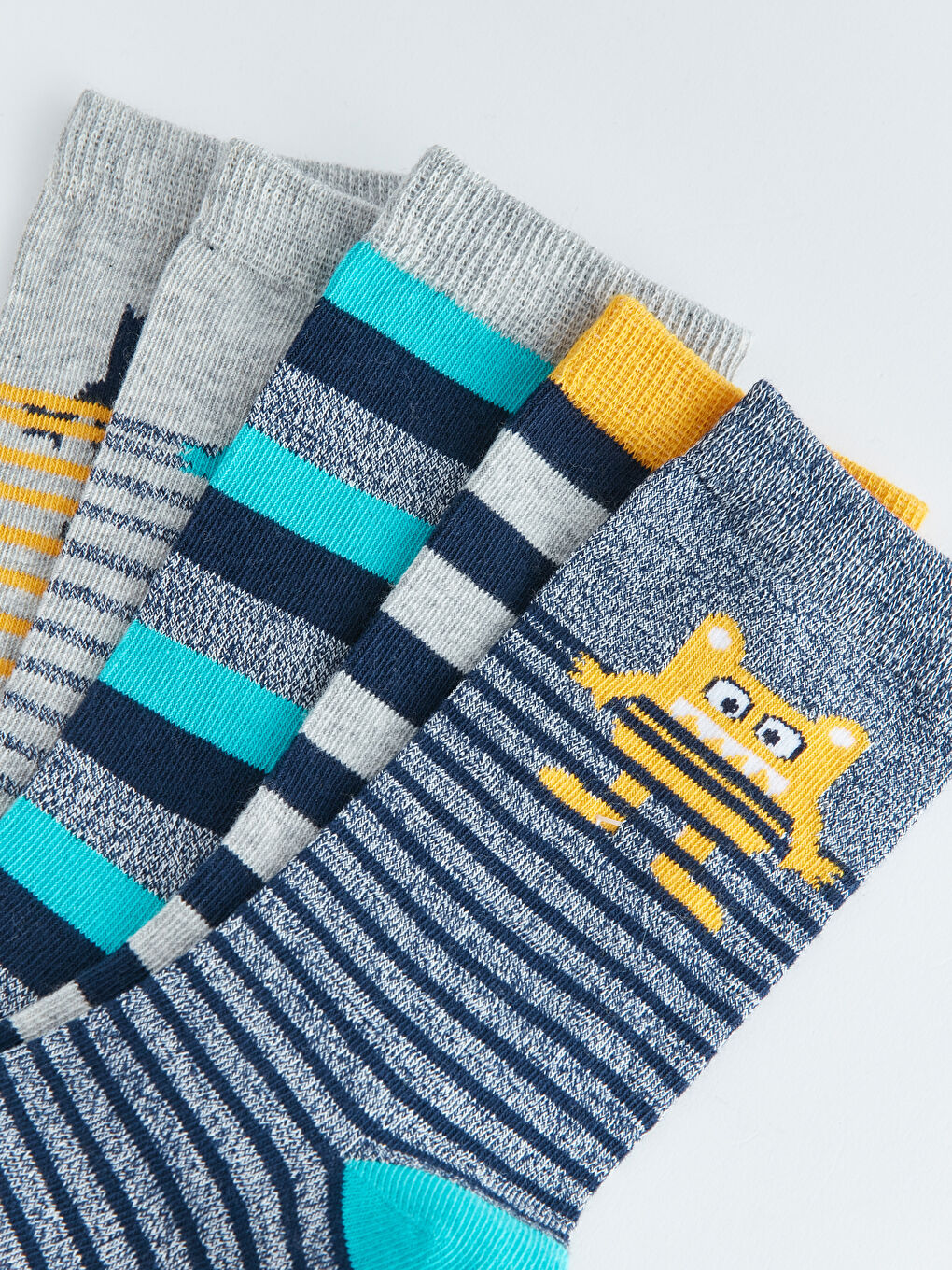 Patterned Boys' Ankle Socks 5 Pack-2