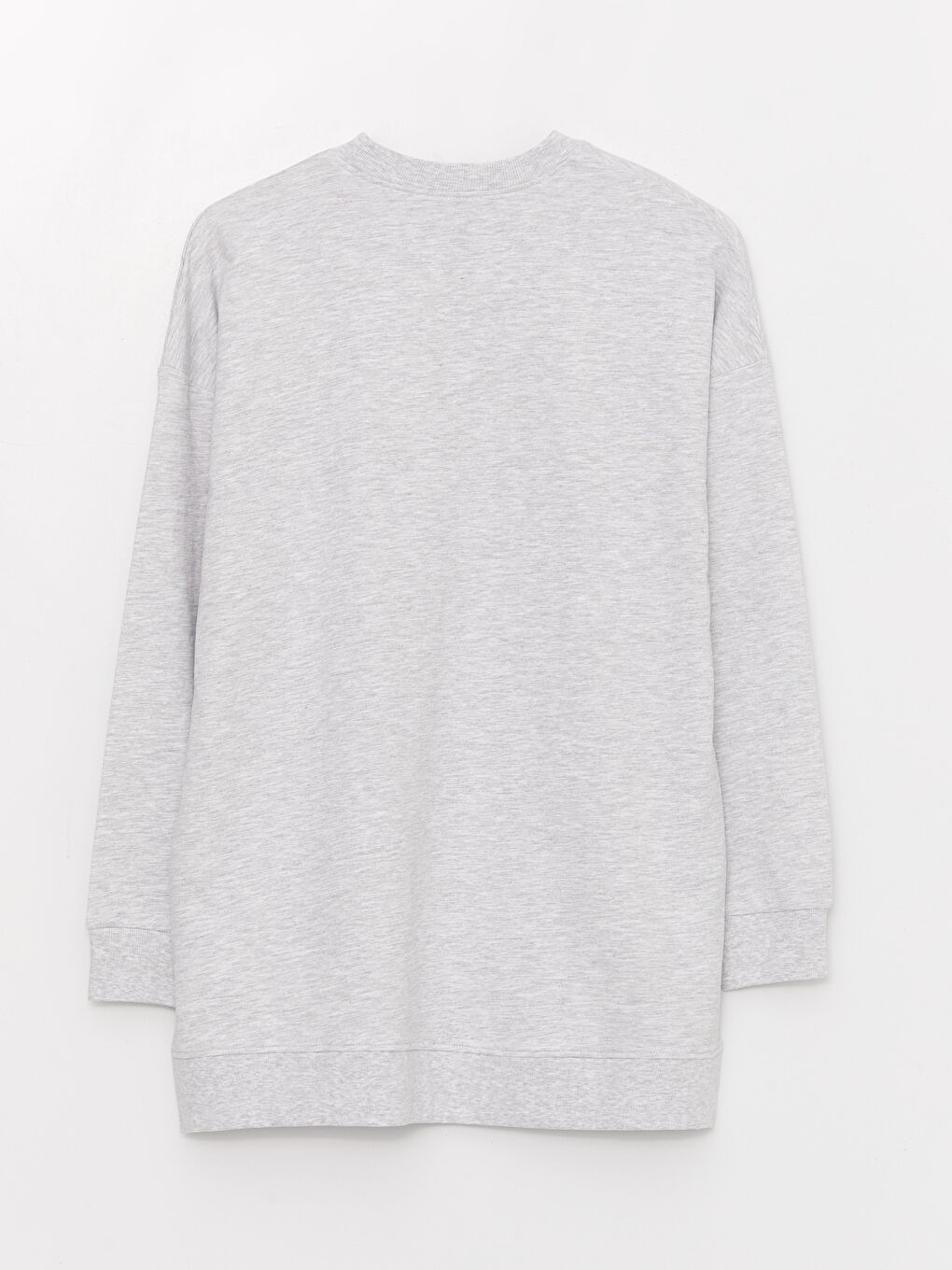 LCW Modest Crew Neck Printed Long Sleeve Oversize Women's Sweatshirt Tunic -W3AH40Z8-JMD