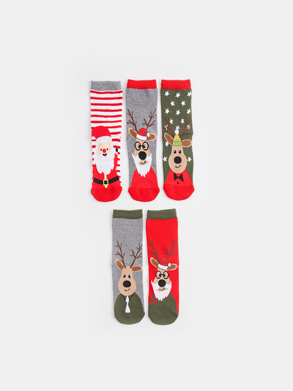 Christmas Themed Boys' Ankle Socks 5 Pack-1