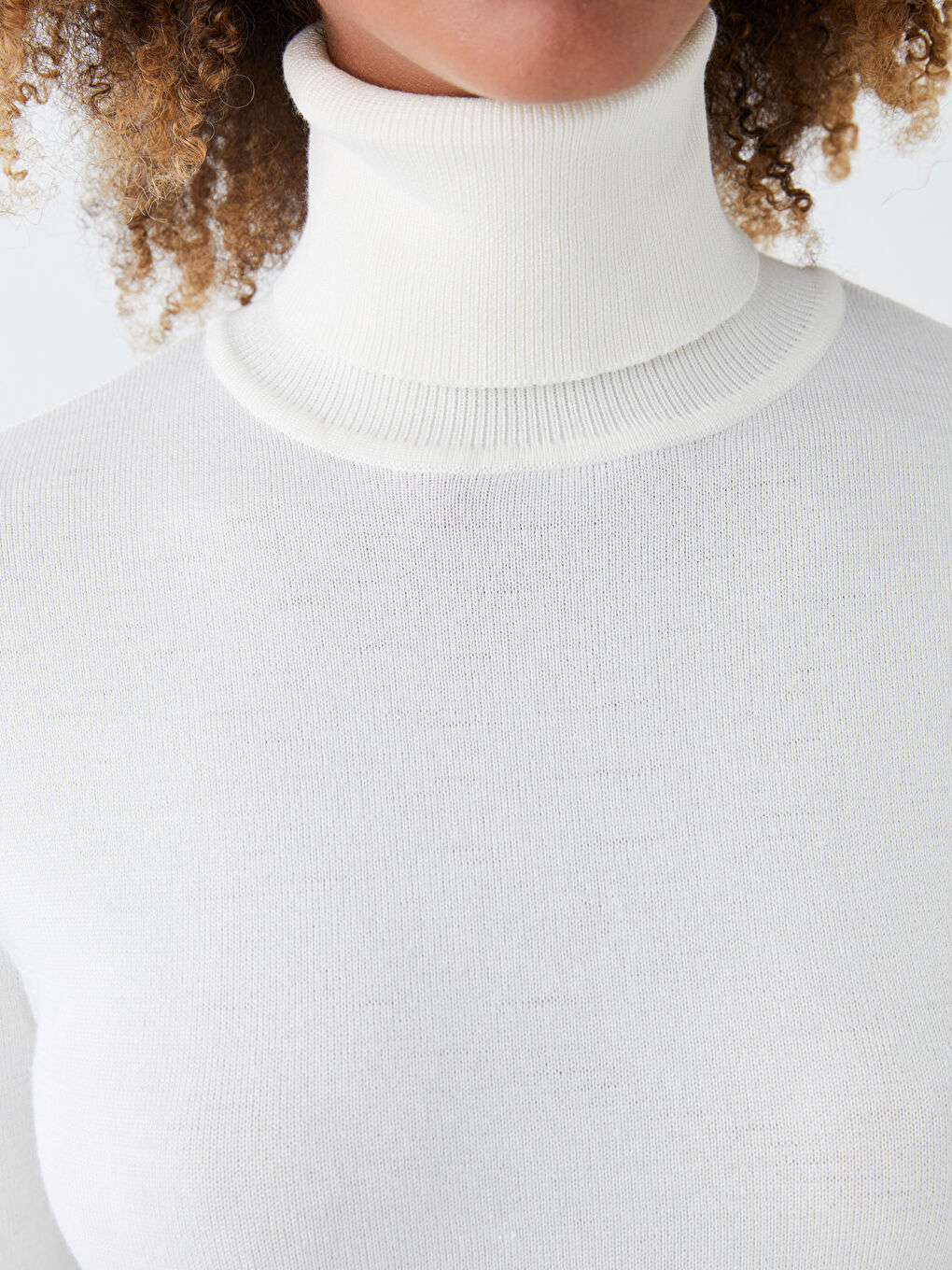 LCW Vision Turtleneck Plain Long Sleeve Women's Knitwear Sweater -W3AH75Z8-FDU