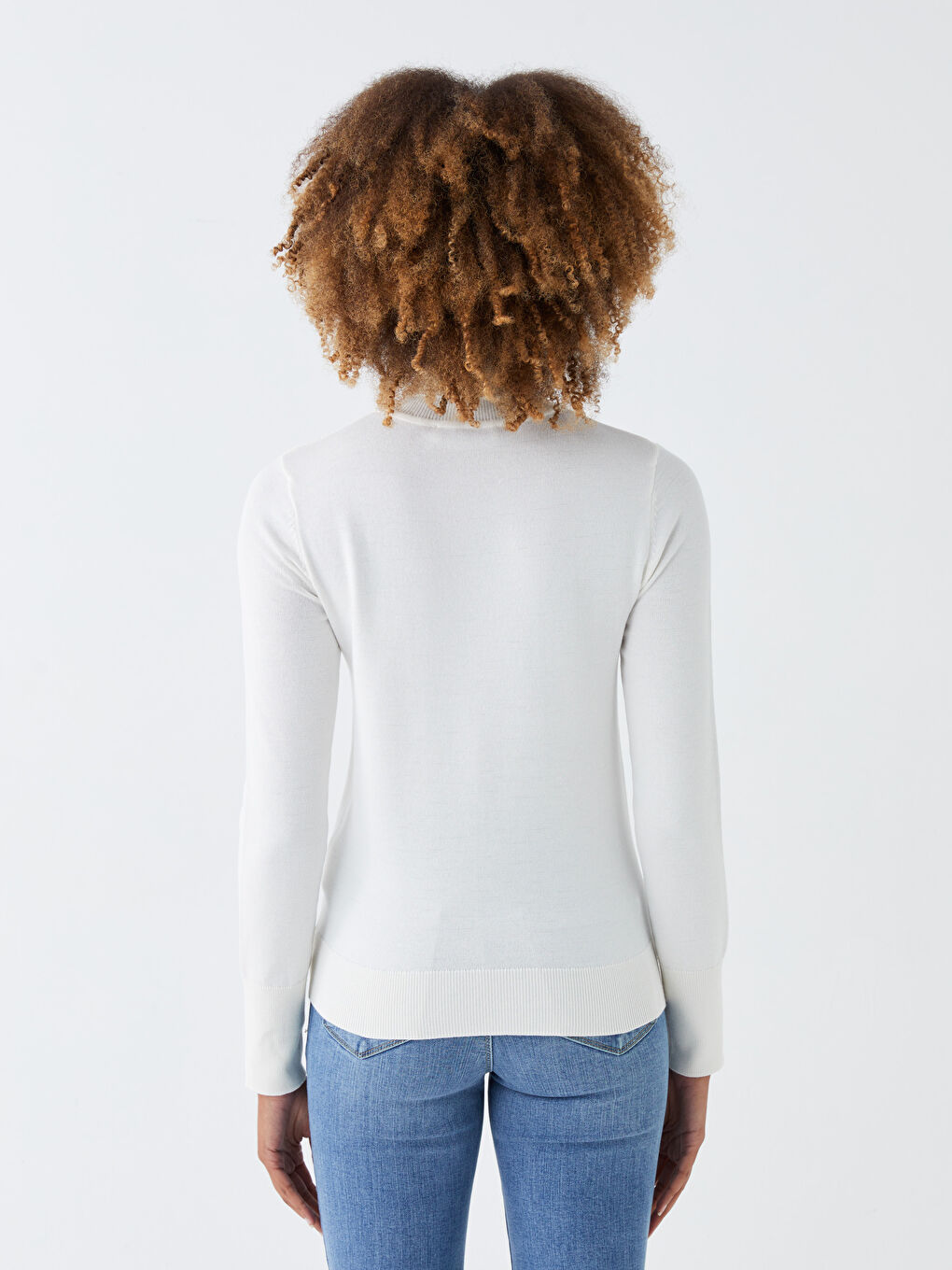 LCW Vision Turtleneck Plain Long Sleeve Women's Knitwear Sweater -W3AH75Z8-FDU