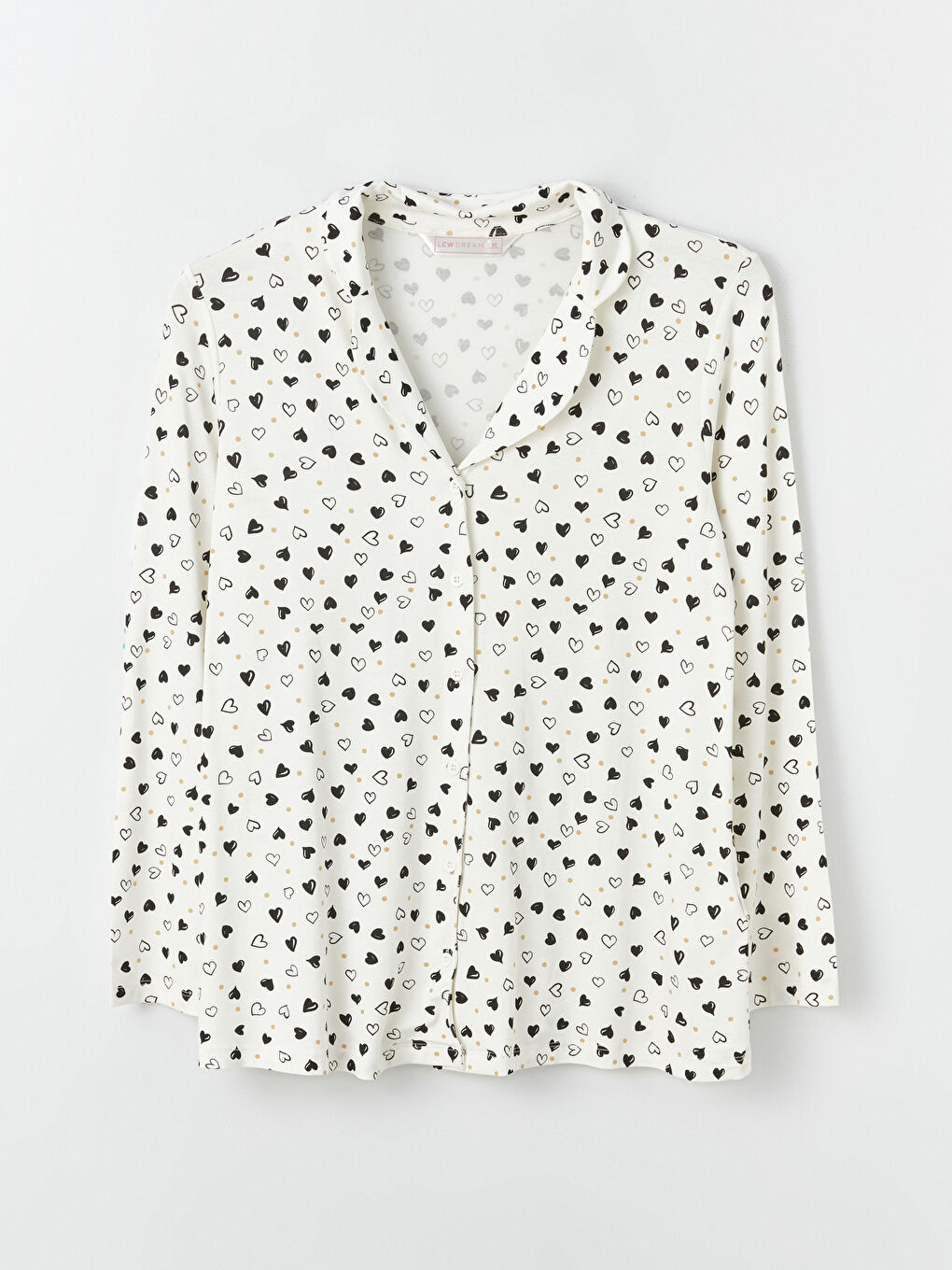 Ensemble de pyjama de maternité imprimé à manches longues avec col de chemise-6