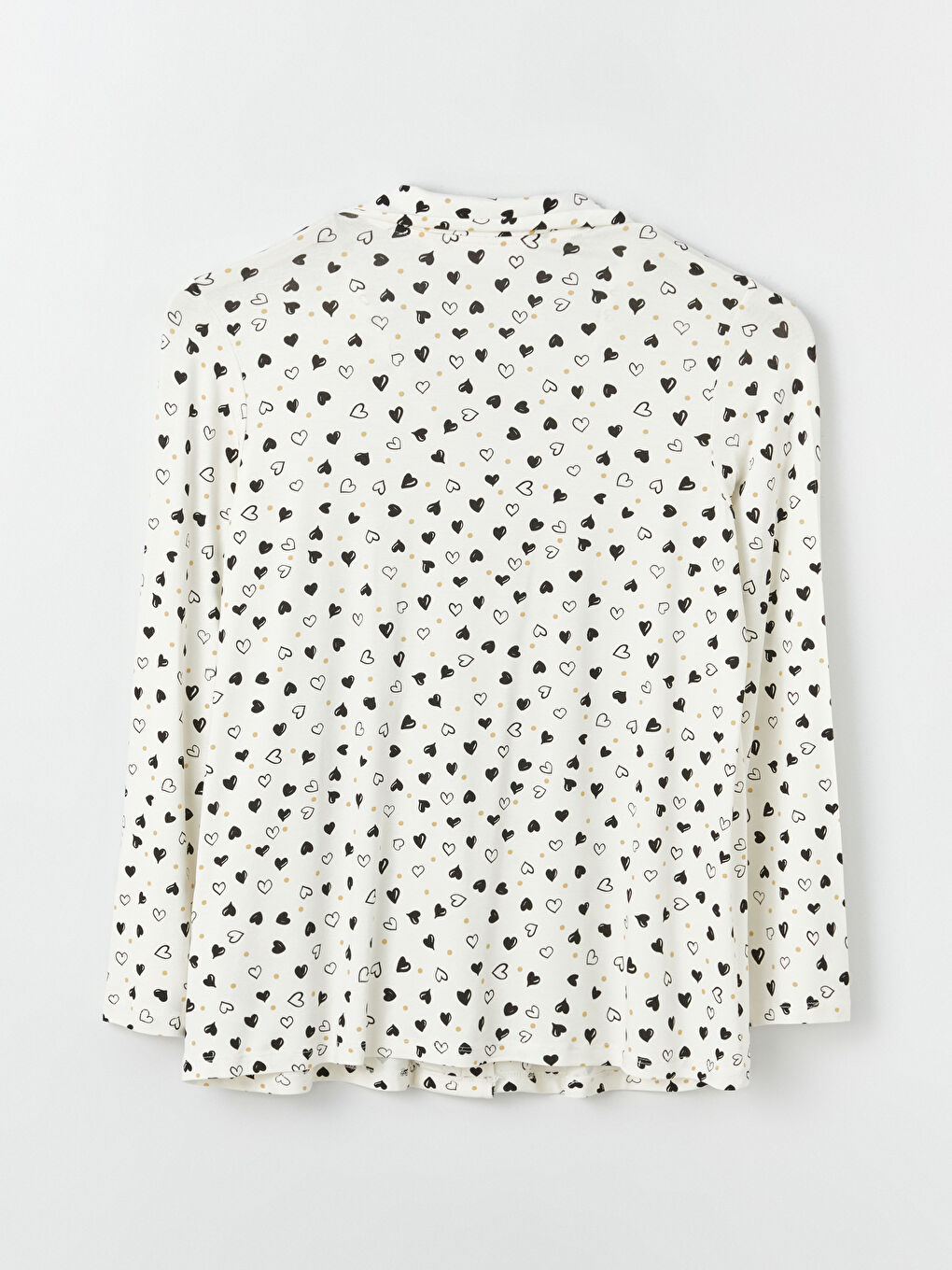 Ensemble de pyjama de maternité imprimé à manches longues avec col de chemise-8