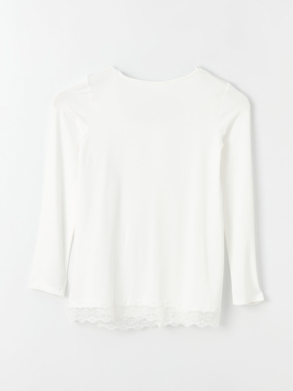 Ekru Kare Yaka Dantelli Uzun Kollu Hamile Pijama Takımı-6