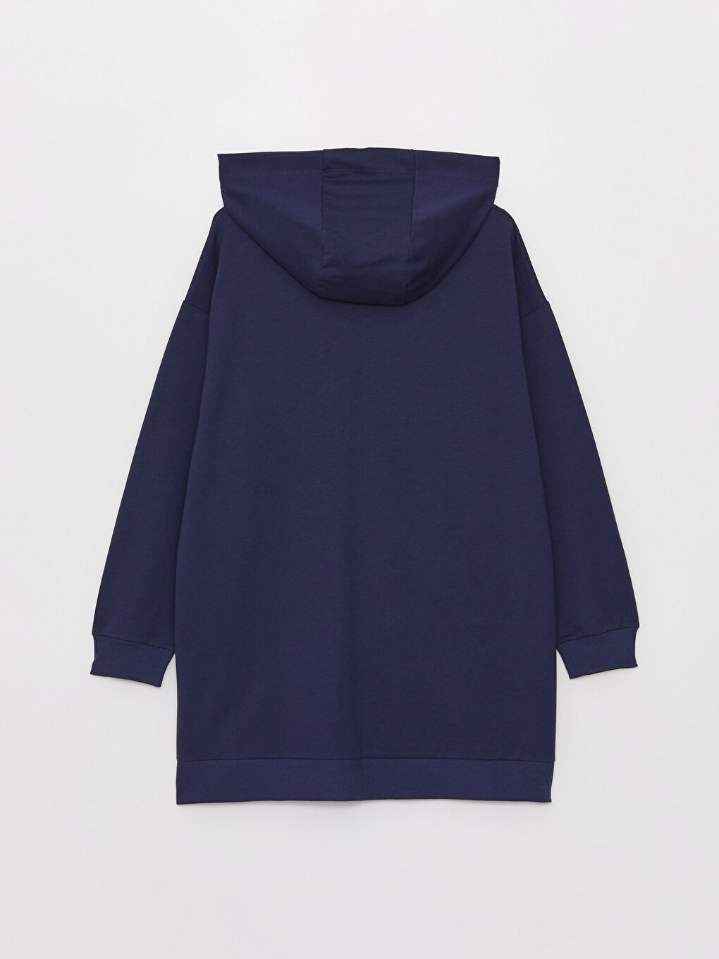 LCW Modest Lacivert Kapüşonlu Oversize Kadın Fermuarlı Sweatshirt - 7