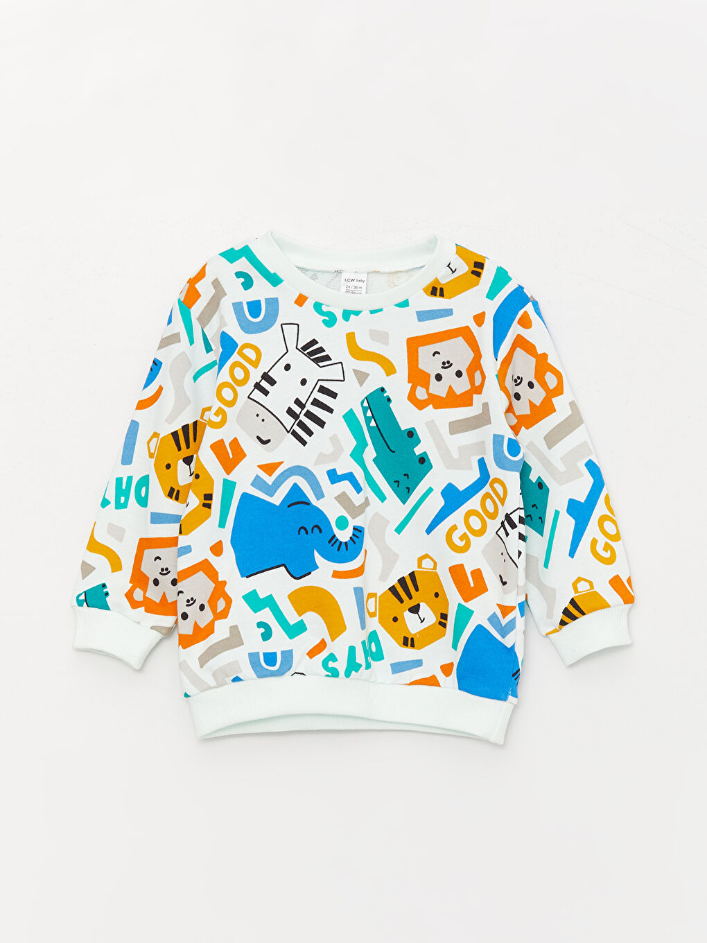 LC Waikiki Crew Neck Printed Baby Boy Sweatshirt -W3AI39Z1-LRA