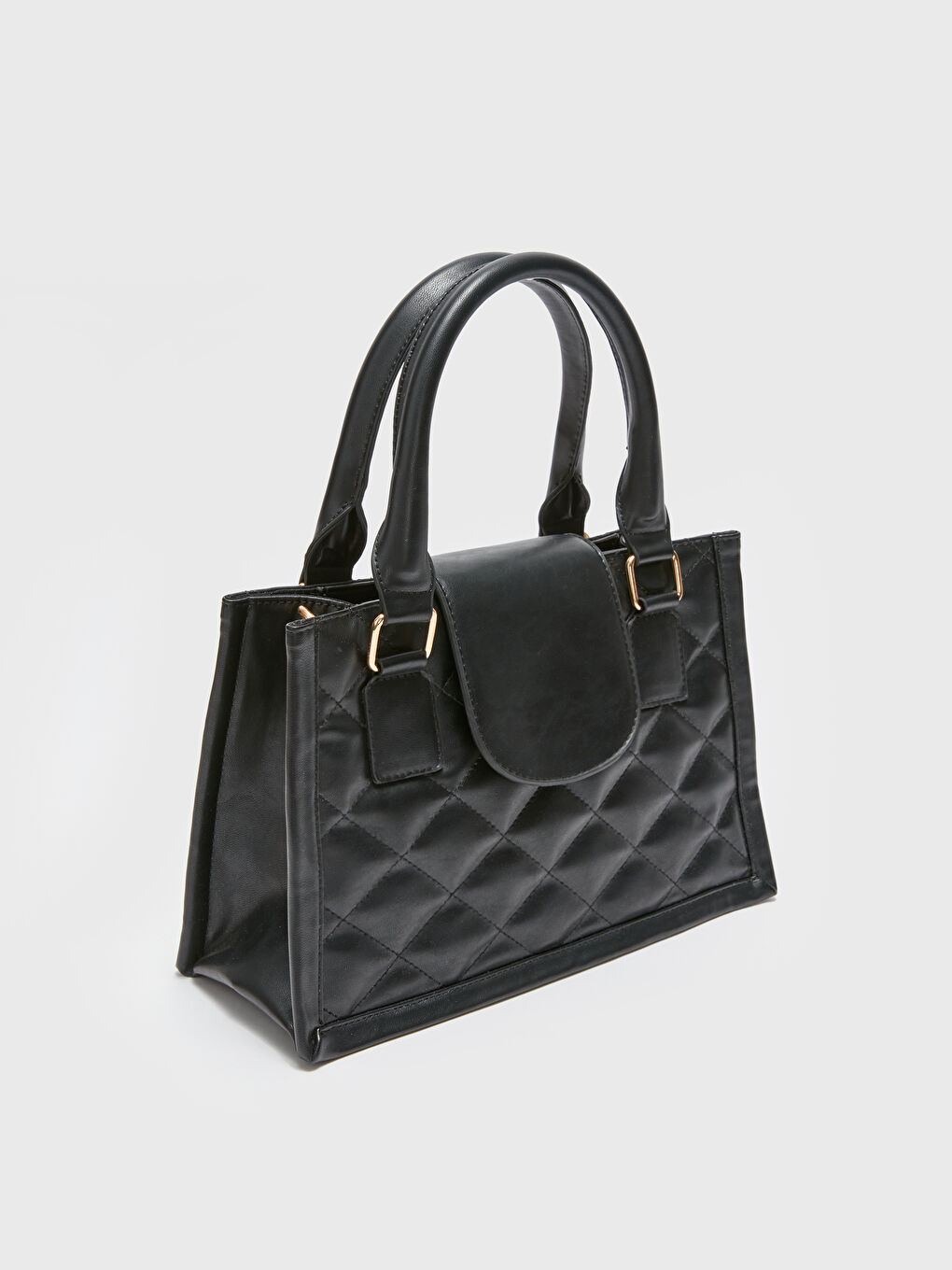 حقيبة يد مبطنة بمظهر الجلد للسيدات-4