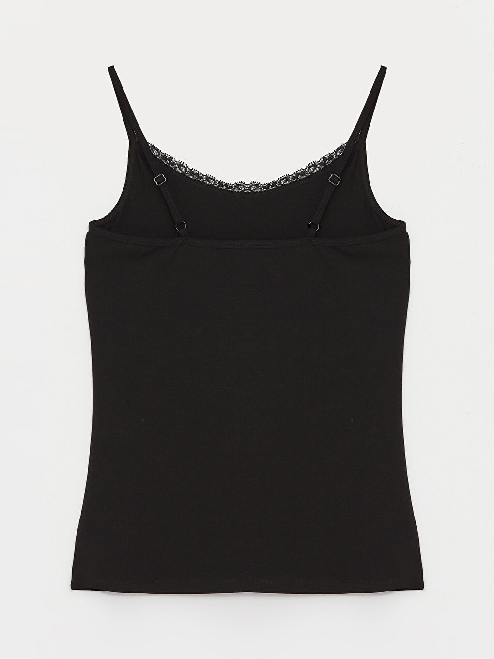 Siyah U Yaka Dantel Detaylı Kadın Atlet-6