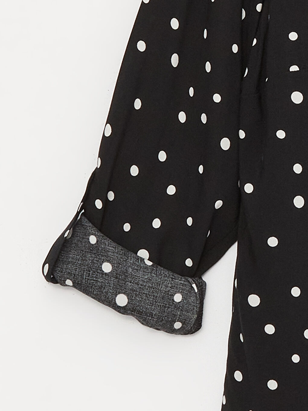 Polka Dot Long Sleeve Women's Shirt -W3AI65Z8-SW5
