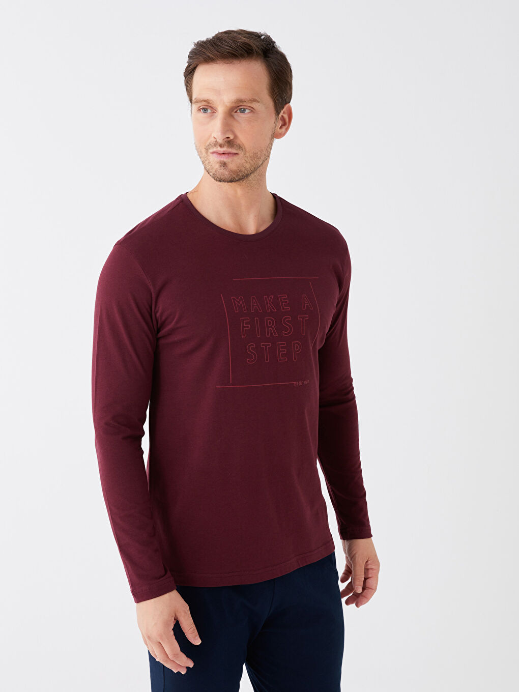 Bordo Standart Kalıp Erkek Pijama Takımı-2