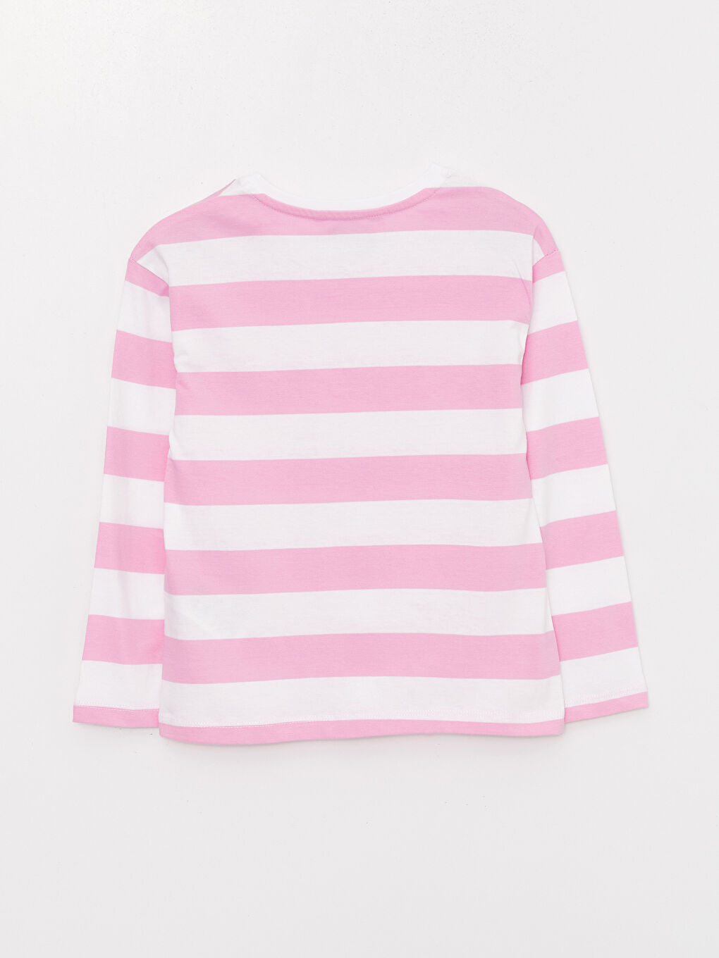 Crew Neck Striped Long Sleeve Girls' T-Shirt-1