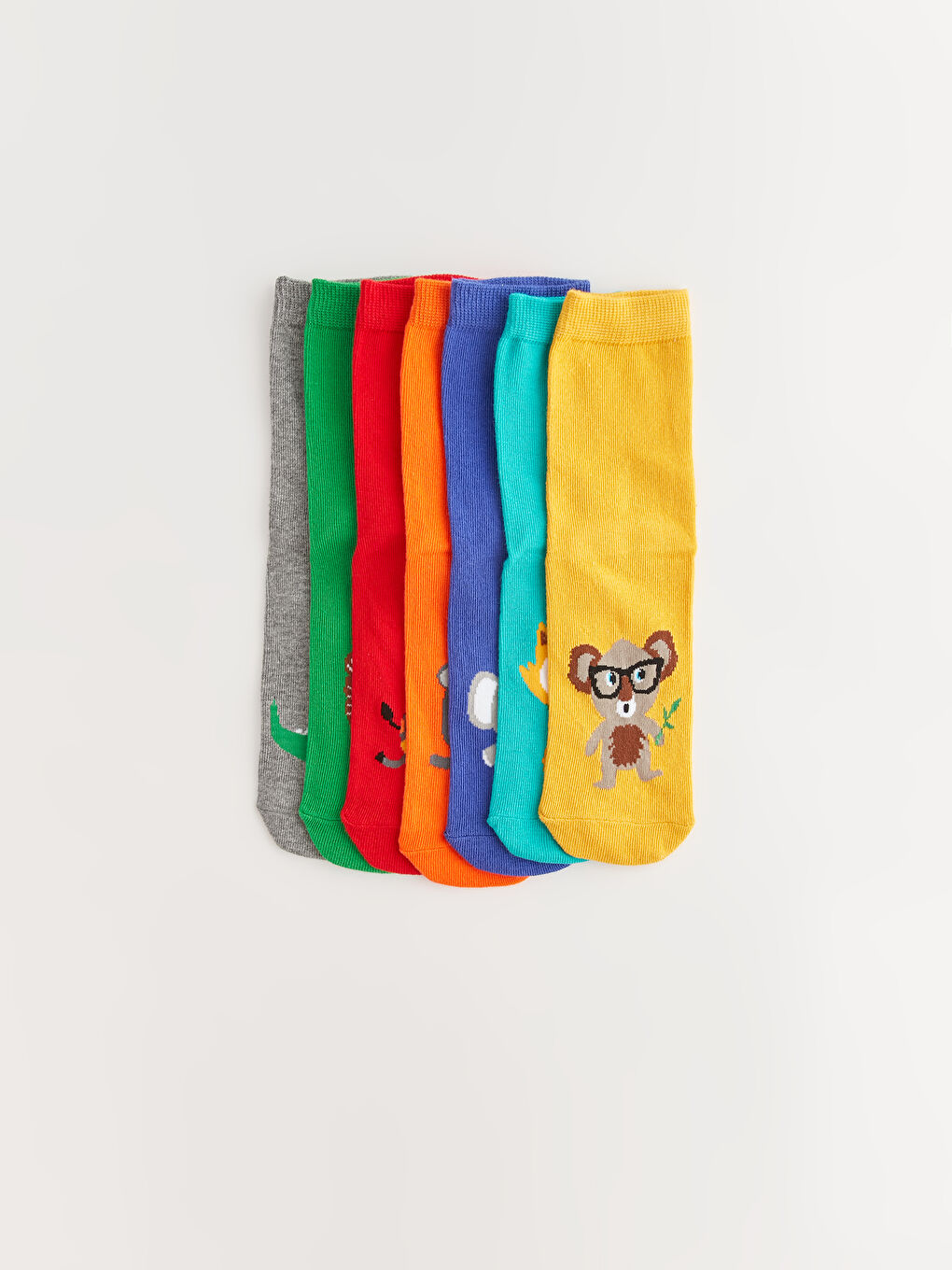 Patterned Boys' Ankle Socks 7 Pack-1