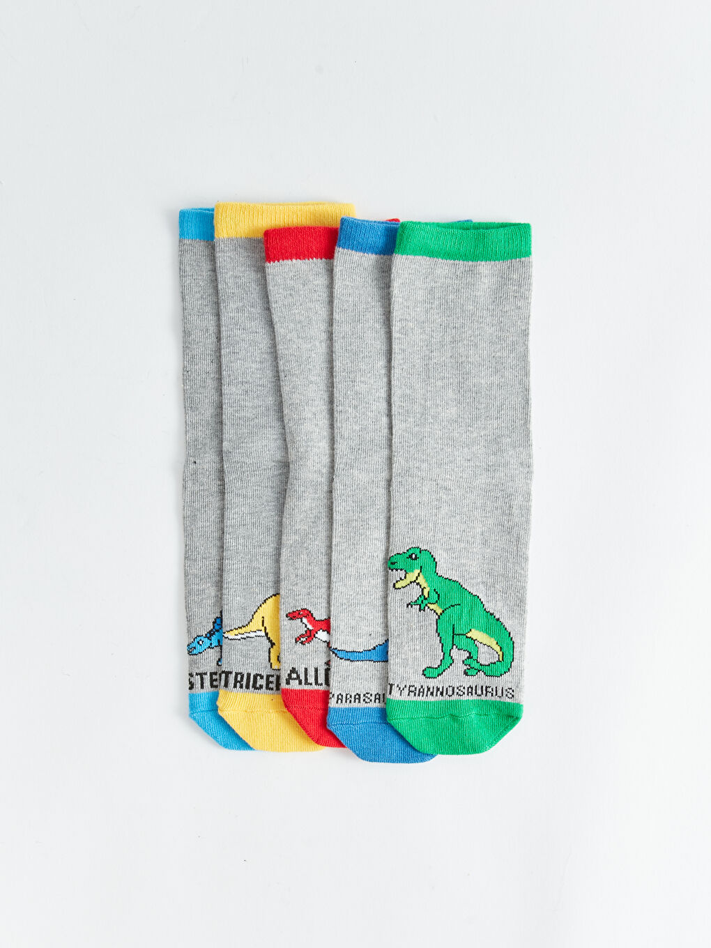 Karışık Desenli Erkek Çocuk Soket Çorap 5'li-1