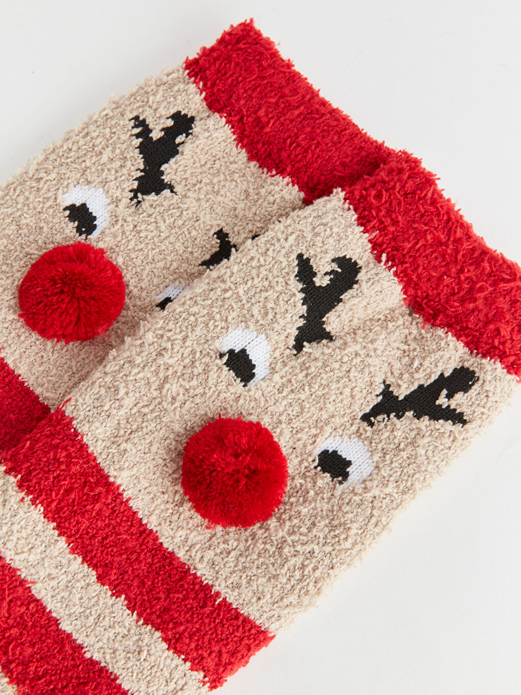 Kırmızı Yılbaşı Temalı Erkek Çocuk Soket Çorap-2