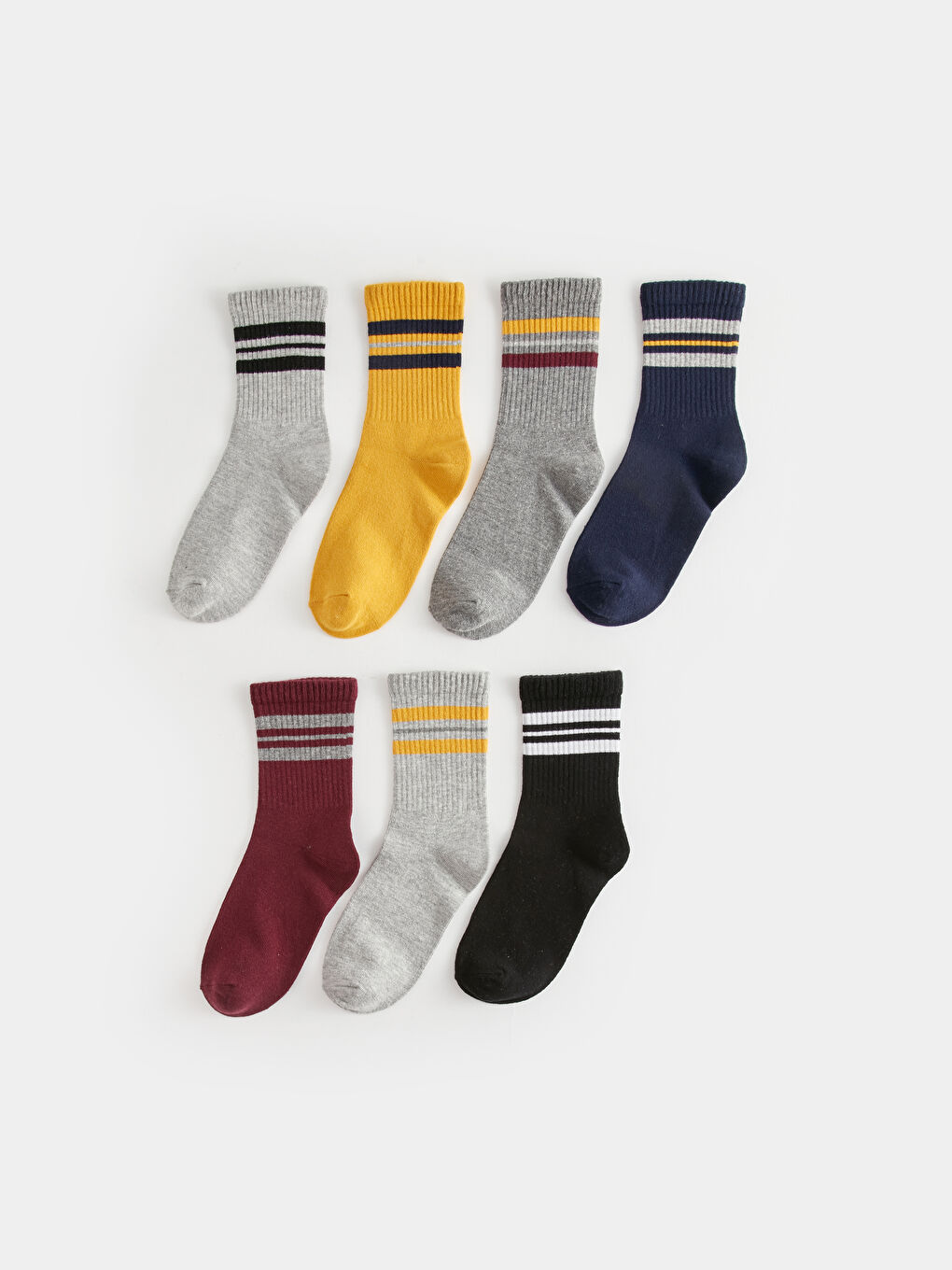 Striped Boys' Ankle Socks 7 Pack