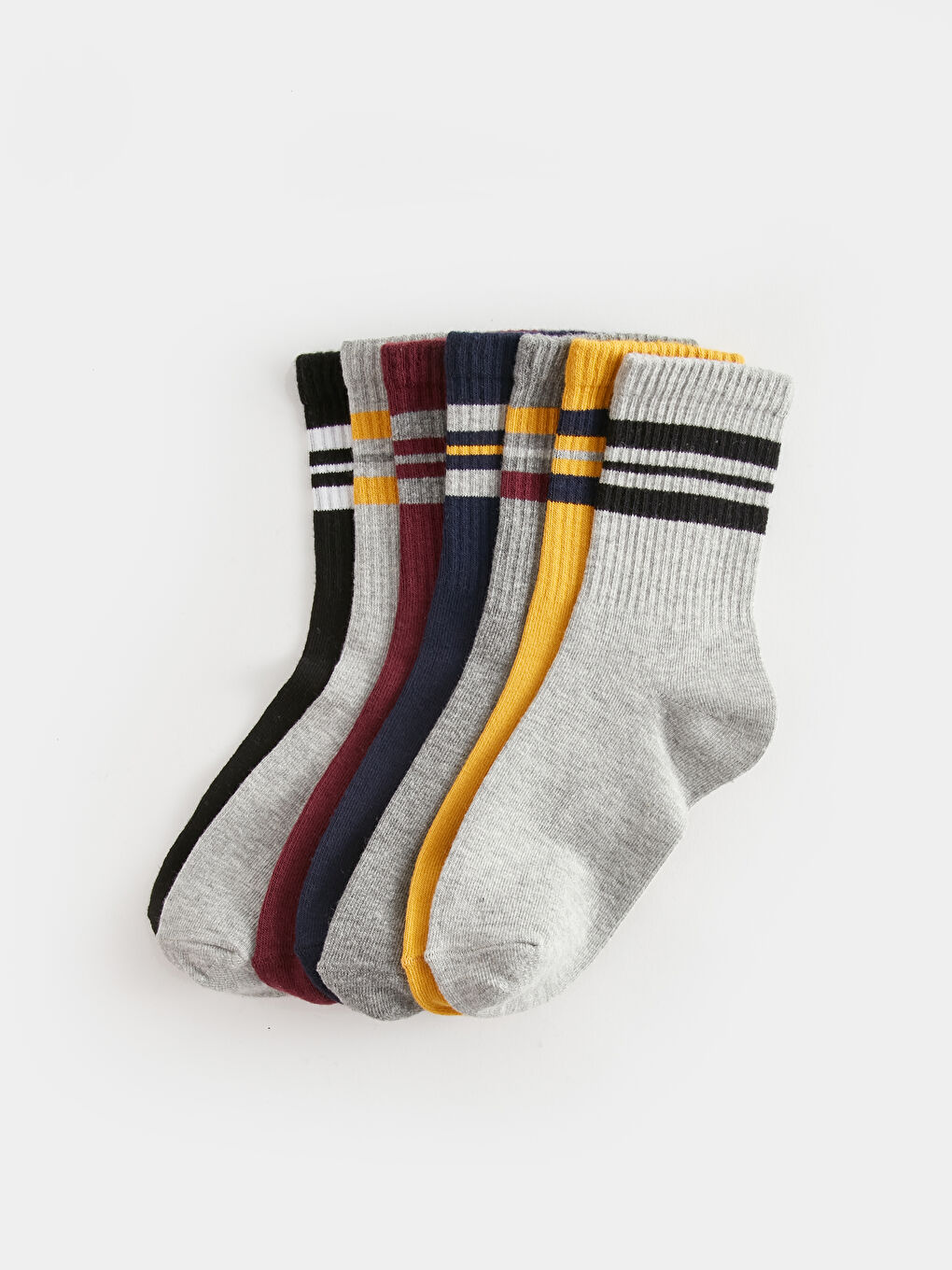 Striped Boys' Ankle Socks 7 Pack-1