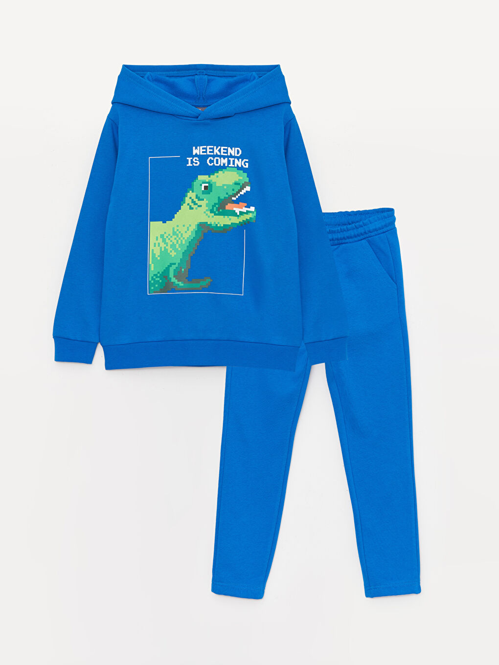 Printed Long Sleeve Boys' Hoodie and Sweatpants