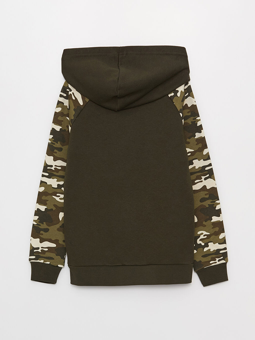 Haki Baskılı Uzun Kollu Erkek Çocuk Hoodie ve Eşofman Altı-2