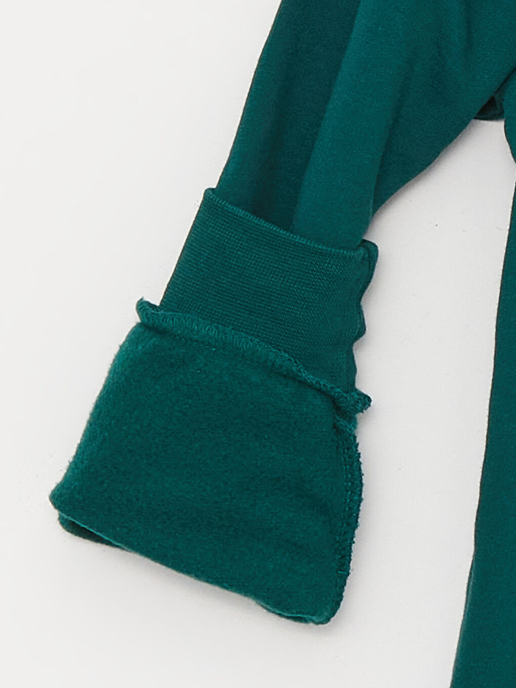 Yeşil Bisiklet Yaka Baskılı Uzun Kollu Erkek Çocuk Sweatshirt ve Eşofman Altı-3