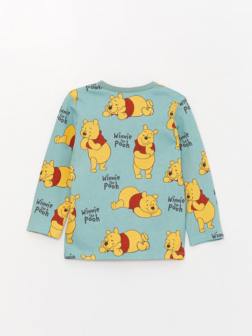 Crew Neck Long Sleeved Winnie the Pooh Printed Baby Boy Pajamas Set 2 Pack-4