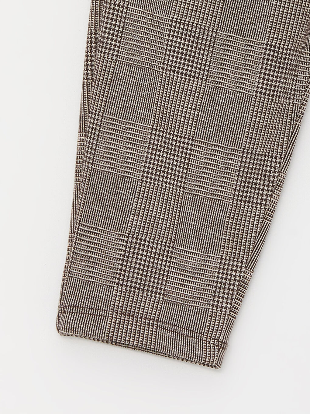 Kahverengi Ekose Desenli Erkek Bebek Pantolon-2