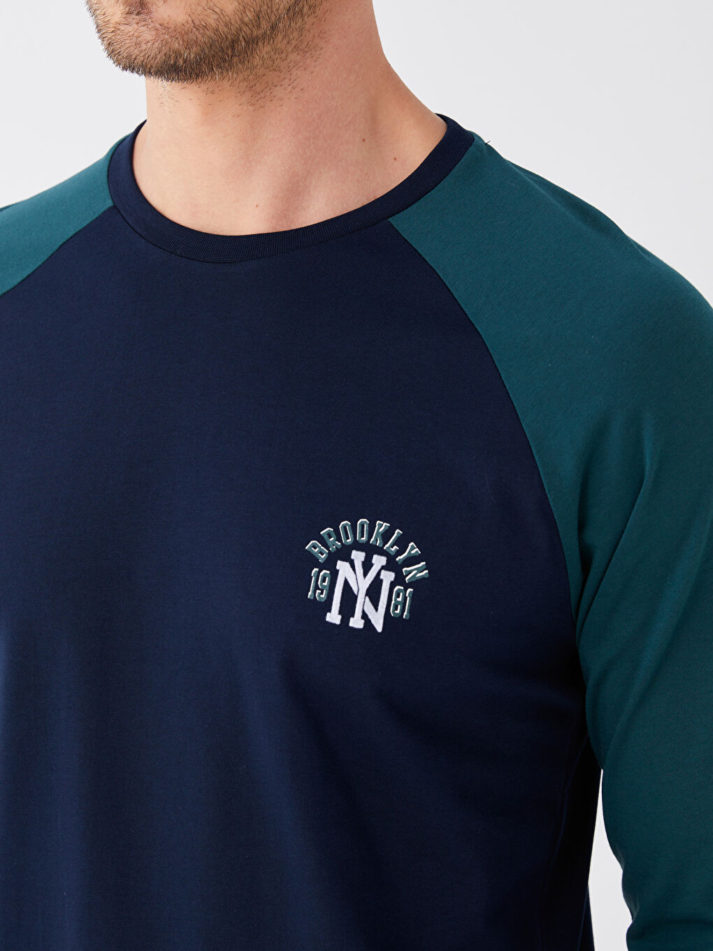 Lacivert Dar Kalıp Erkek Pijama Takımı-3