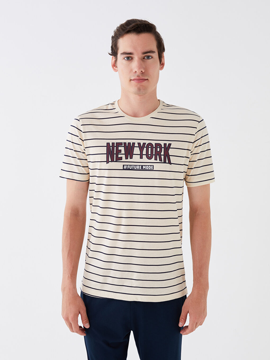 Lacivert Standart Kalıp Erkek Pijama Takımı-1