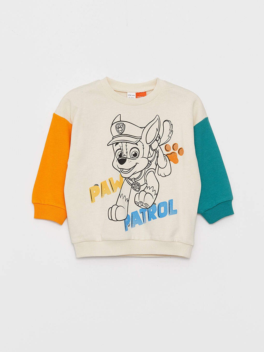 LCW baby Bej Bisiklet Yaka Uzun Kollu Paw Patrol Baskılı Erkek Bebek Sweatshirt ve Jogger Eşofman Alt 2'li Takım - 4