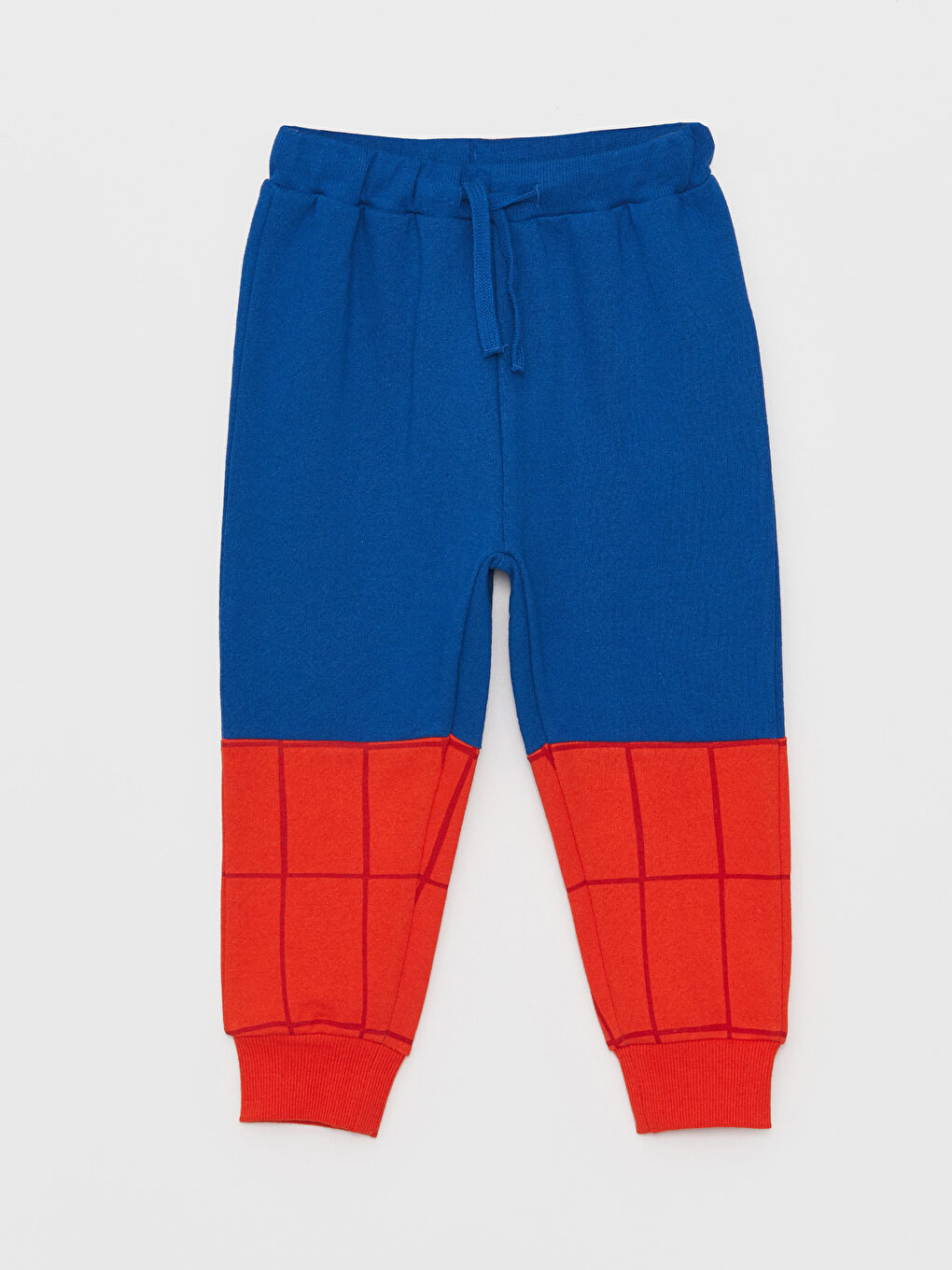 LCW baby Koyu Mavi Bisiklet Yaka Uzun Kollu Spiderman Baskılı Erkek Bebek Sweatshirt ve Pantolon 2'li Takım - 5