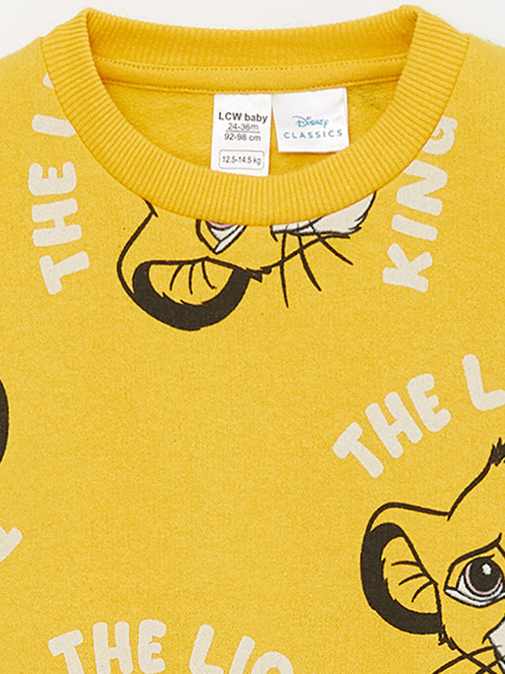 Crew Neck Long Sleeve Lion King Printed Baby Boys' Sweatshirt-5