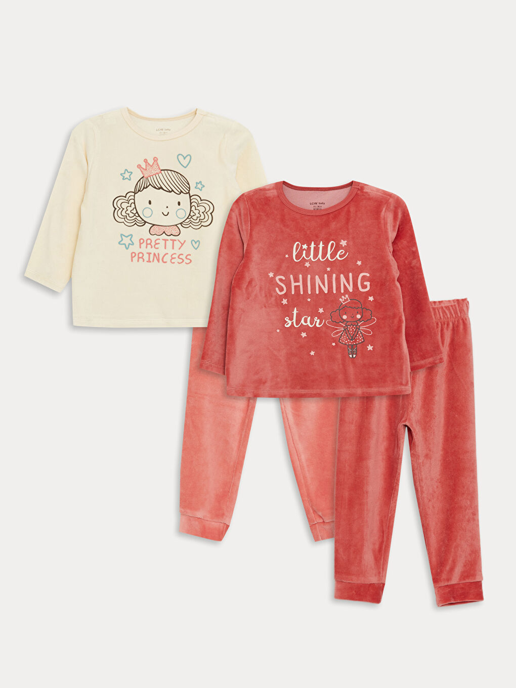 Printed Baby Girl 2-Pajama Set