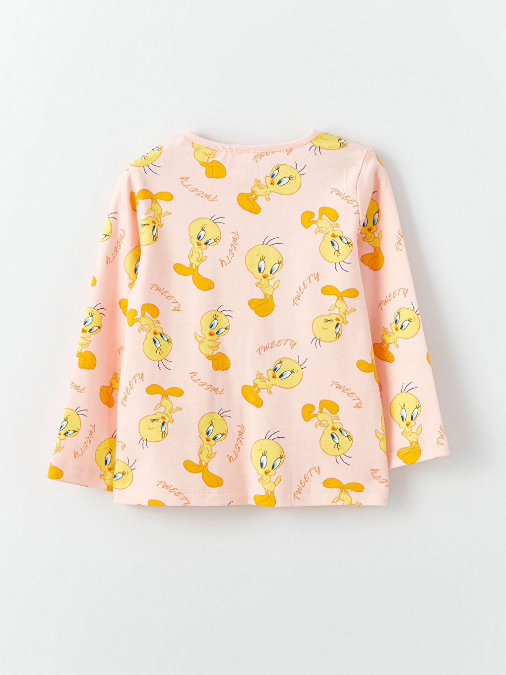 LCW baby Ekru Tweety Baskılı Kız Bebek 2'li Pijama Takımı - 3