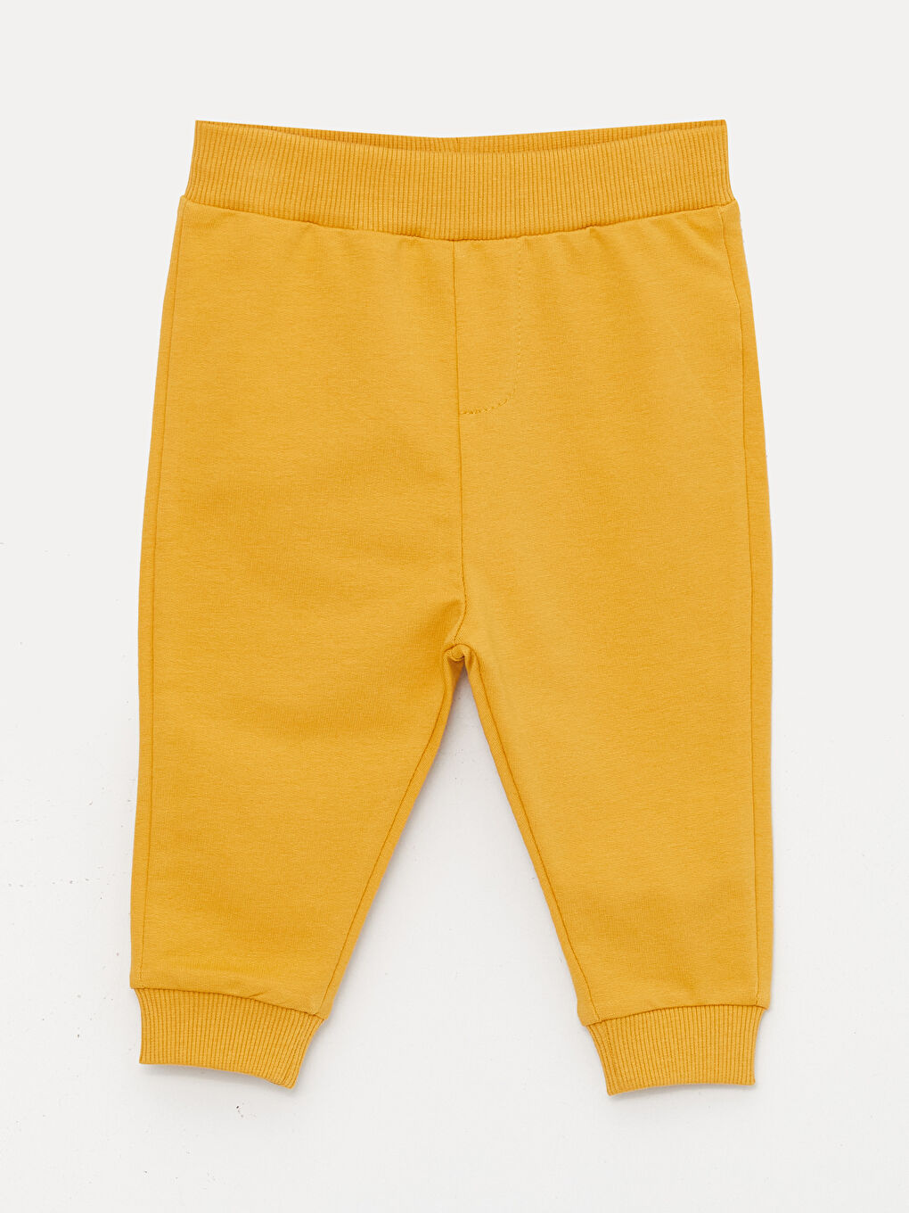 Bej Beli Lastikli Erkek Bebek Jogger Eşofman Alt 2'li-3