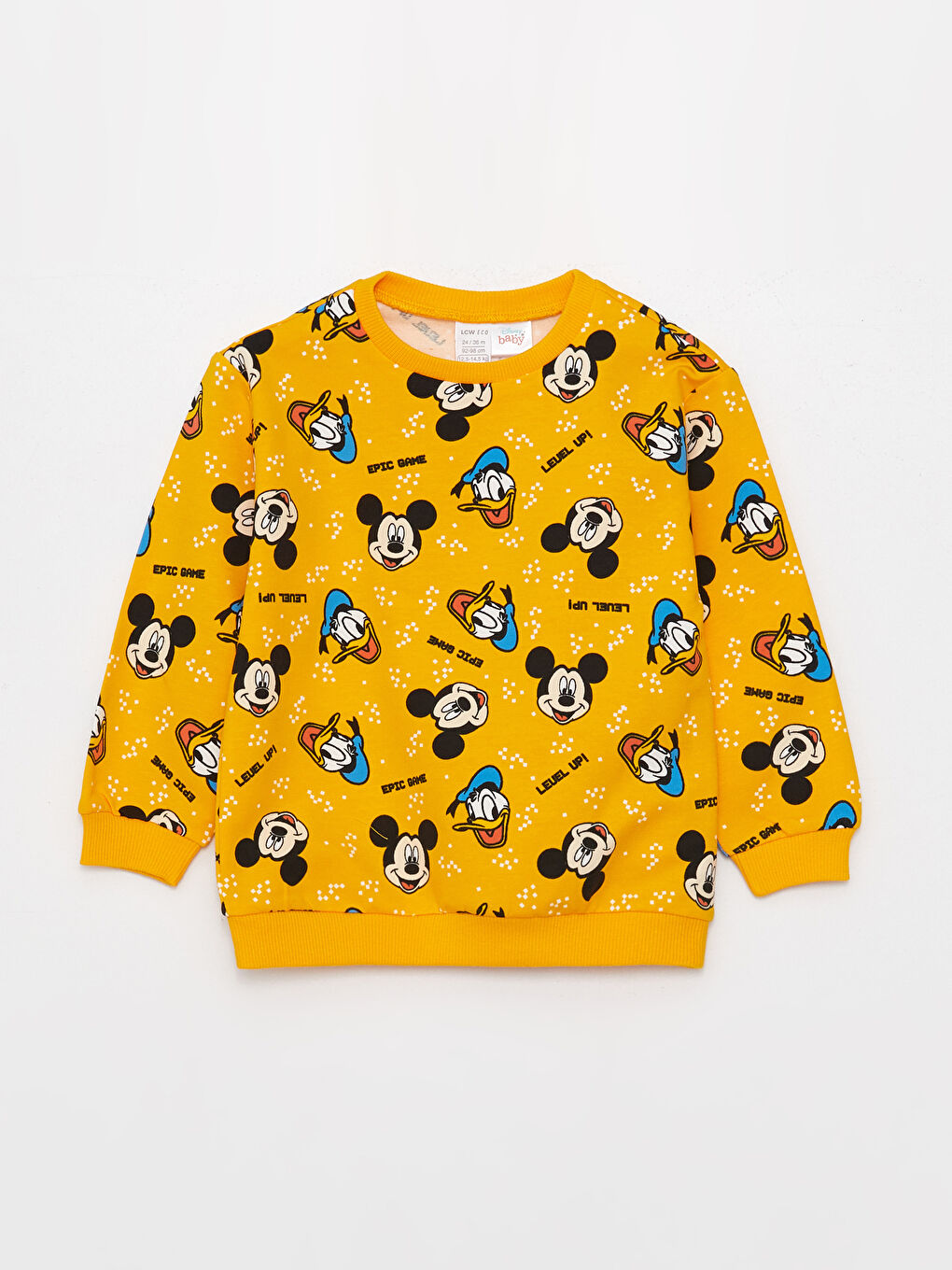 Ensemble Sweat-Shirt et Pantalon Bébé Garçons Imprimé Mickey Mouse Manches Longues Col Rond Lot de 2-1
