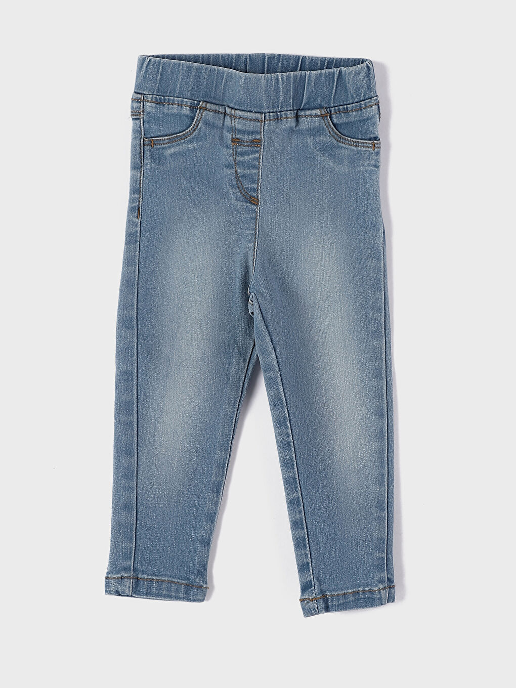 Elasticated Waist Basic Baby Girls' Jeans